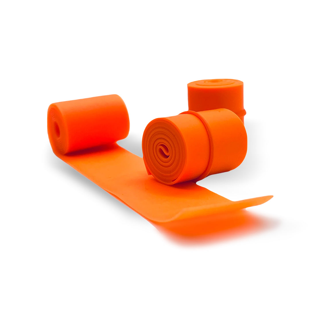 [10048] Phlebotomy Tourniquet Rolled and Banded Orange 1X18 TPE